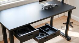 clutter free adjustable desk