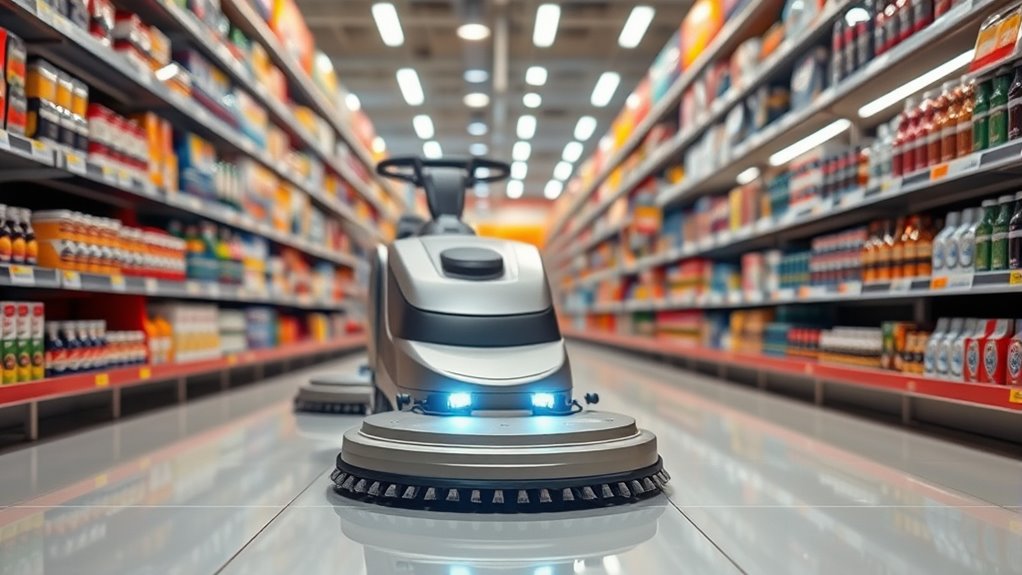 efficient narrow aisle cleaning