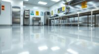 ensure proper floor sanitation procedures