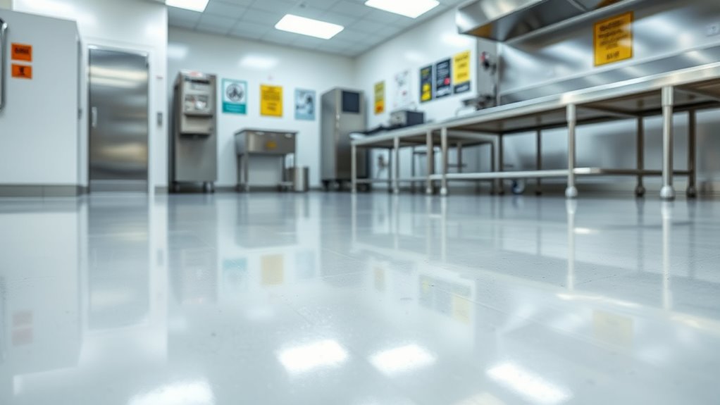 ensure proper floor sanitation procedures