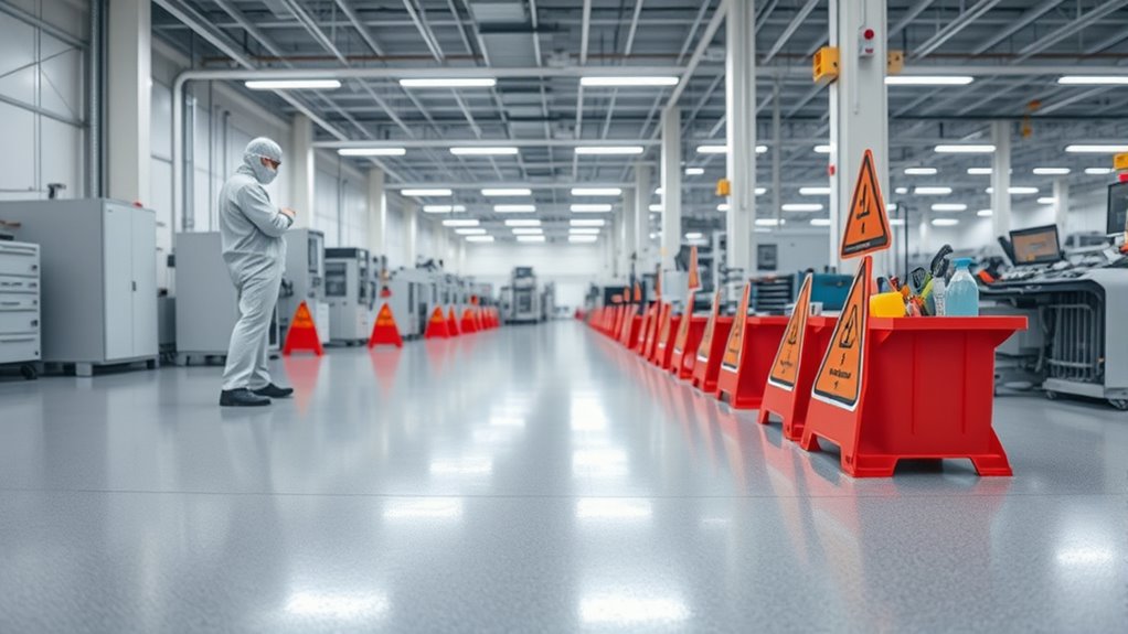 keep floors clear of debris