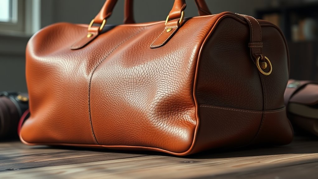 luxury leather travel bags