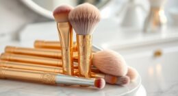 luxury makeup brush selection