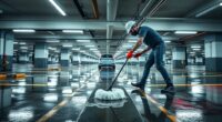 parking garage floor cleaning