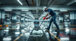 parking garage floor cleaning