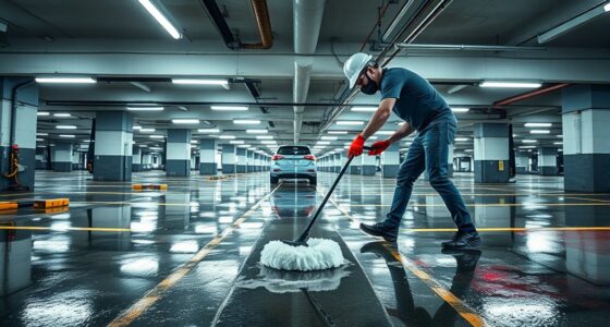 parking garage floor cleaning