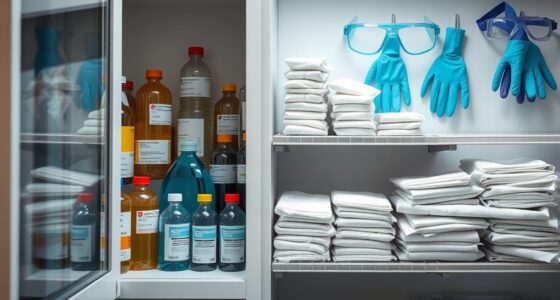 proper chemical and pad storage