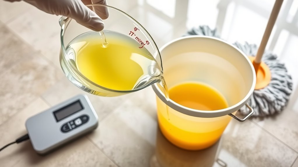 proper chemical dilution practices