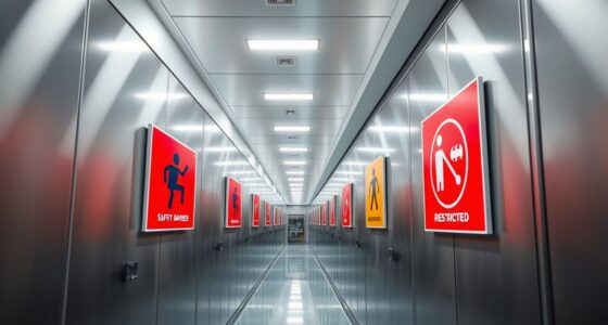 robot area signage labels