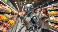 robots assisting customers shopping