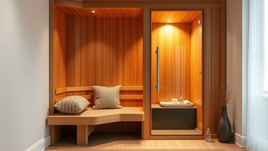 sauna size safety features