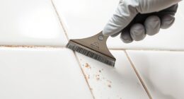 scrubbing grout lines effectively