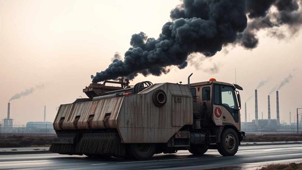 sweeper emissions environmental impact