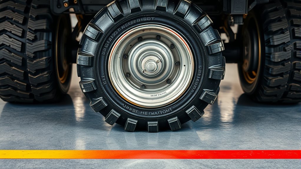 sweeper tire and marking