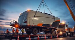 sweeper trailer loading safety