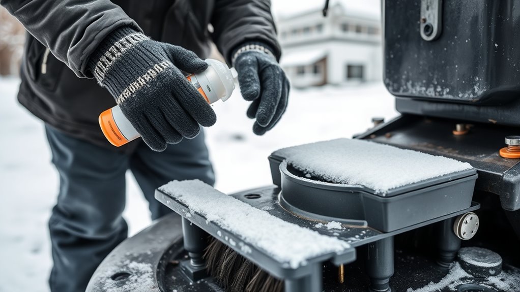 winterize floor scrubber effectively