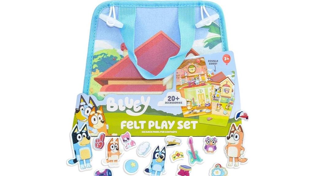 bluey felt playset storage