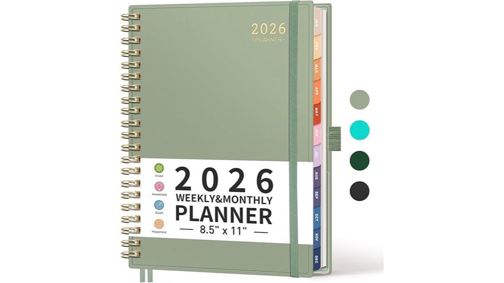 large spiral weekly planner