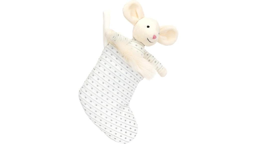 shimmering mouse plush stocking