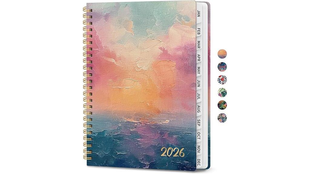 women s sunset aesthetic planner