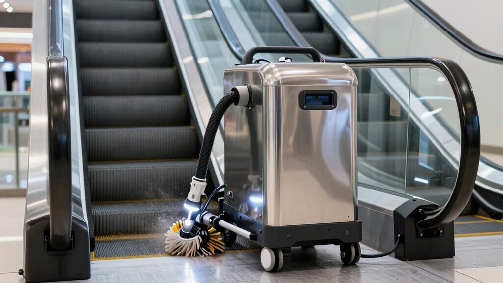 automated escalator safety cleaning