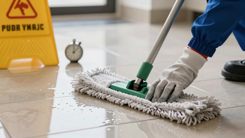 dry floors prevent chemical hazards