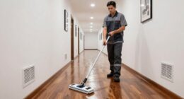 efficiently cleaning lengthy hallways