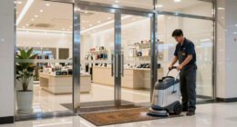 large retail entryway cleaning