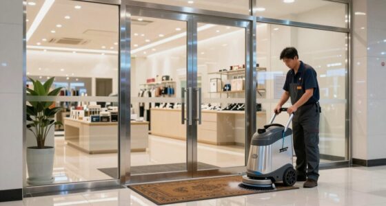 large retail entryway cleaning