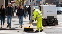 maintain safe sweeping distance