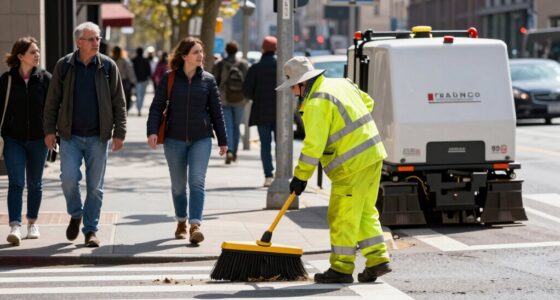 maintain safe sweeping distance