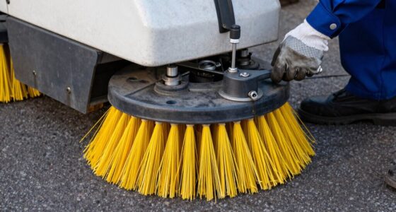 minimize sweeper brush wear