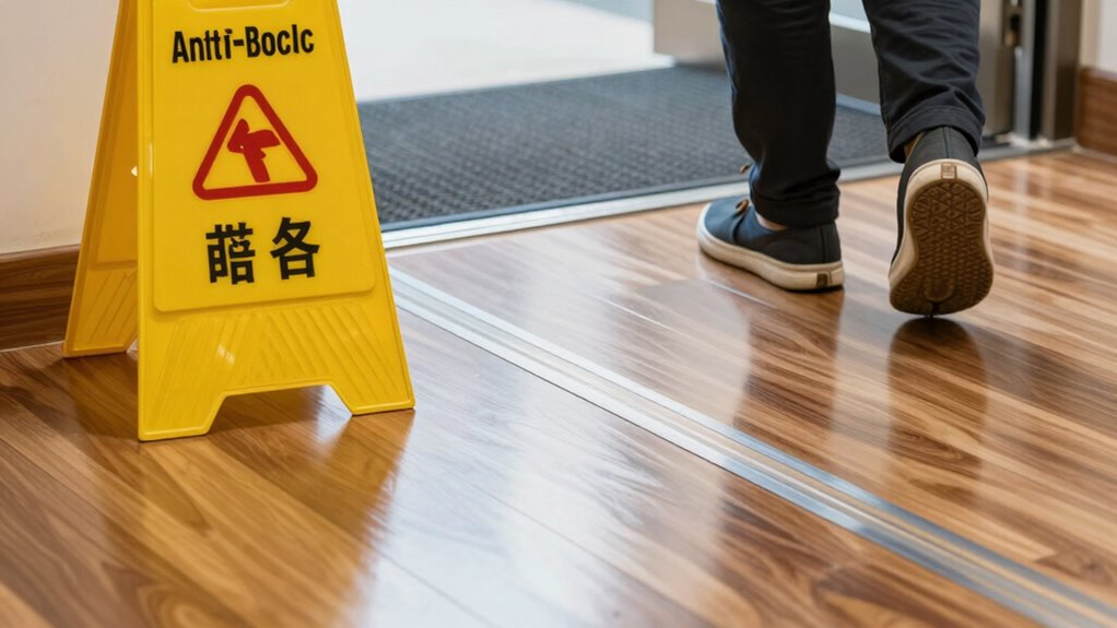 prevent slips through proper safety