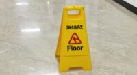 proper wet floor sign placement