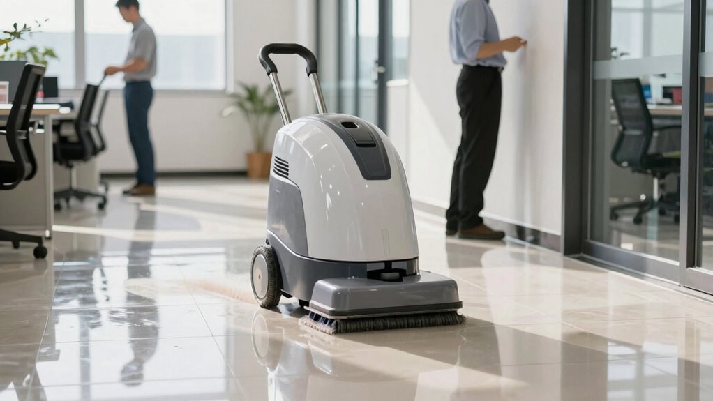 quiet daytime floor cleaning