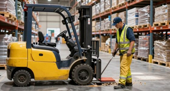 safe forklift area cleaning