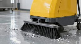 sweeping metal shavings safely