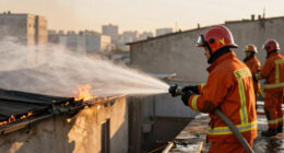 Fire On Roof Of Building In Ankara Under Control