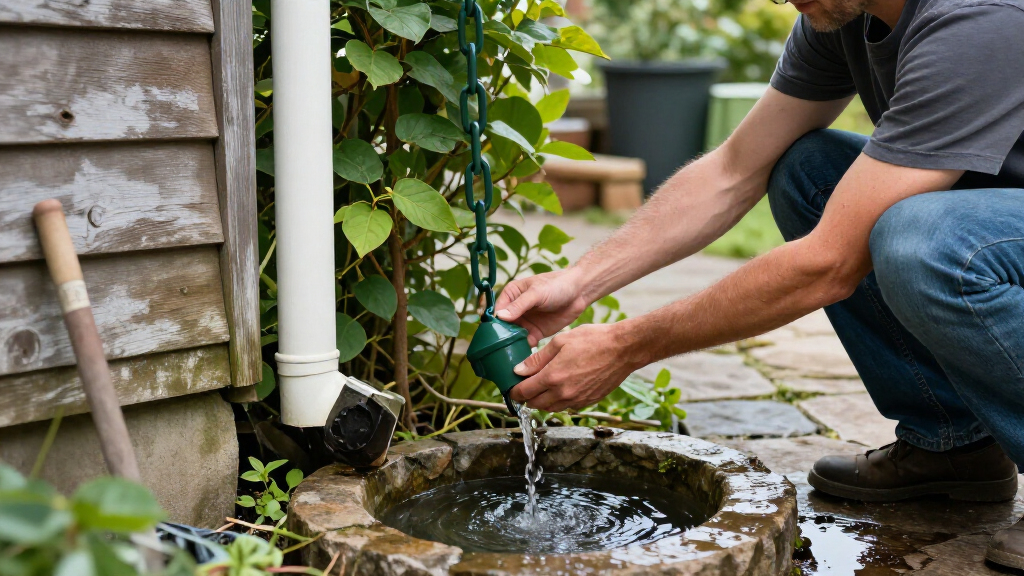 DIYers Hide Unsightly Downspouts With A Smart Design