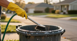 Smelling Your Garbage Cans? The Underrated Trick To Give Them A Deep Clean